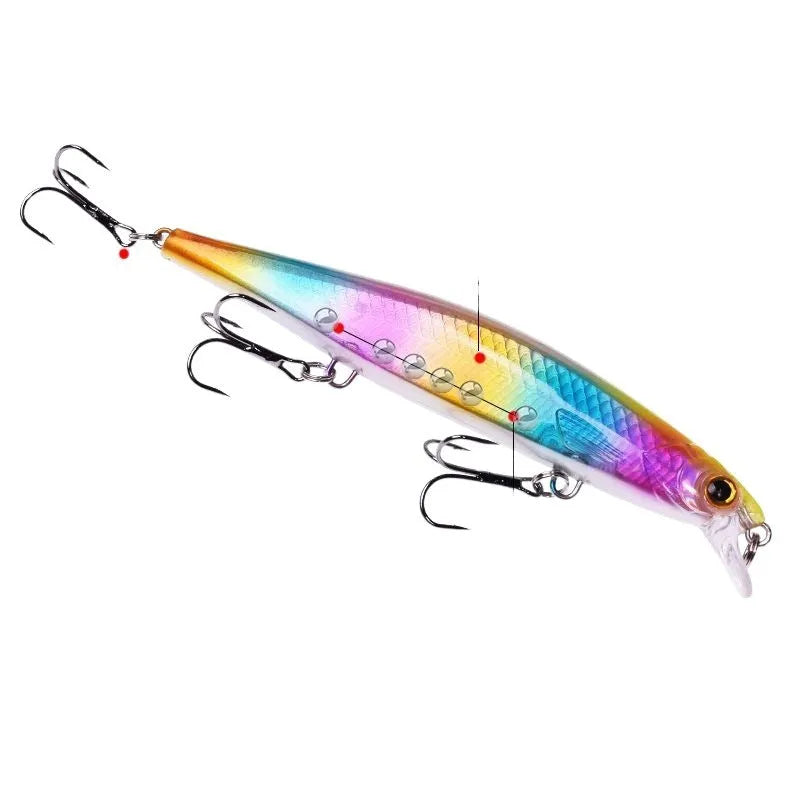 Tossing Submerged Suspended Mino fishing lure, 11cm long 13.5g hard bait in Colour A.