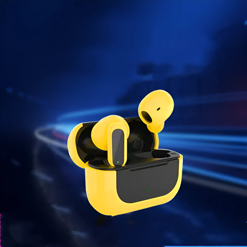 Jerry Cartoon wireless Bluetooth headphones in black, white and yellow colours with earplug design