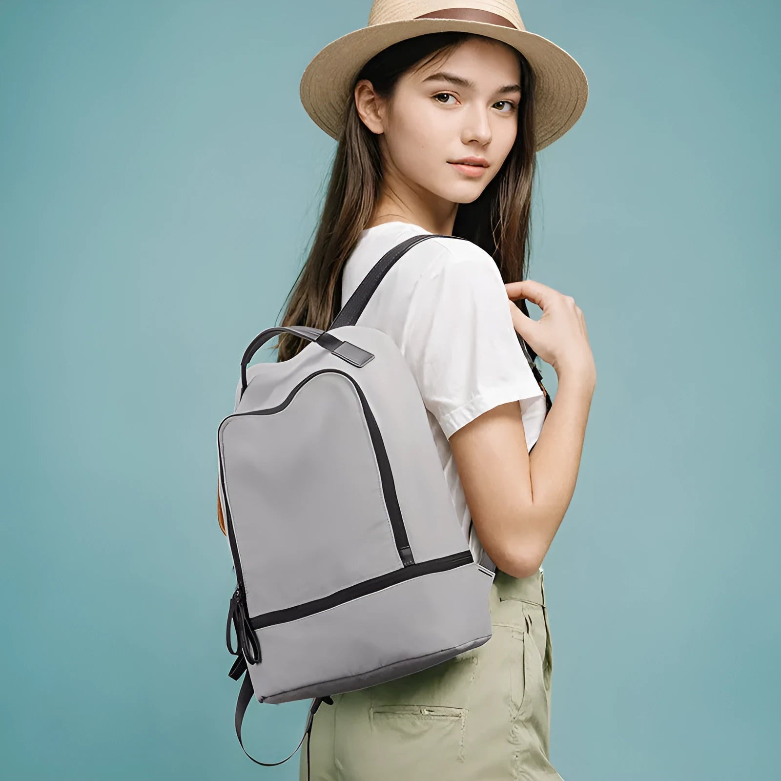 Light travel leisure backpack in Oxford cloth with below 20L capacity shown in blue black colour