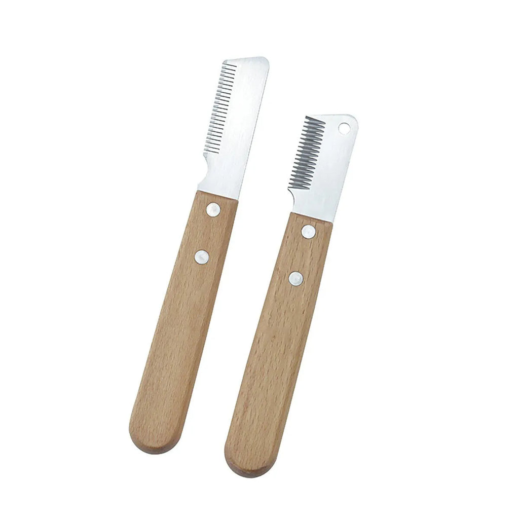 Hair plucking knife and comb dog grooming tools for terrier breeds