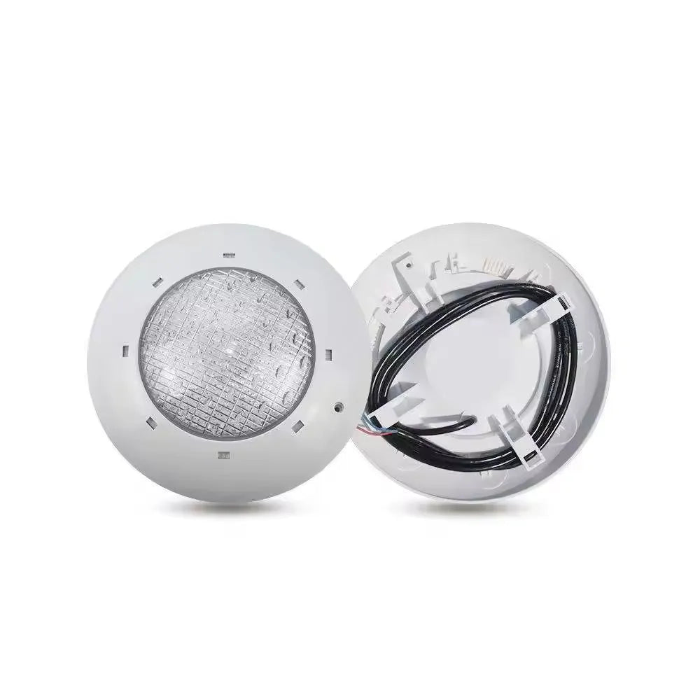 Round plastic IP68 underwater wall-mounted lamp 280mm diameter 70mm thickness warm white cool white RGB