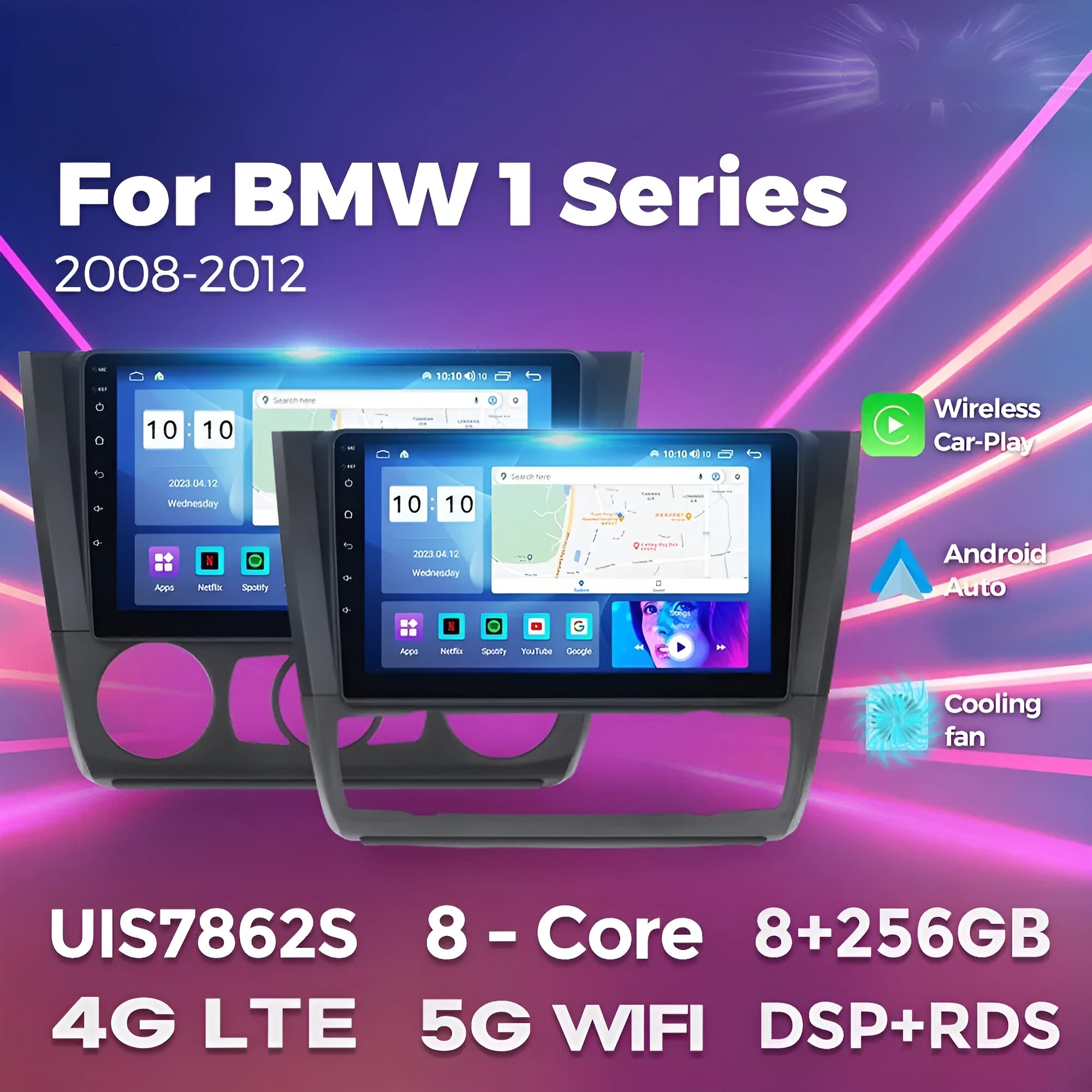 9-inch Android car navigation touchscreen unit for BMW E87 dashboard installation