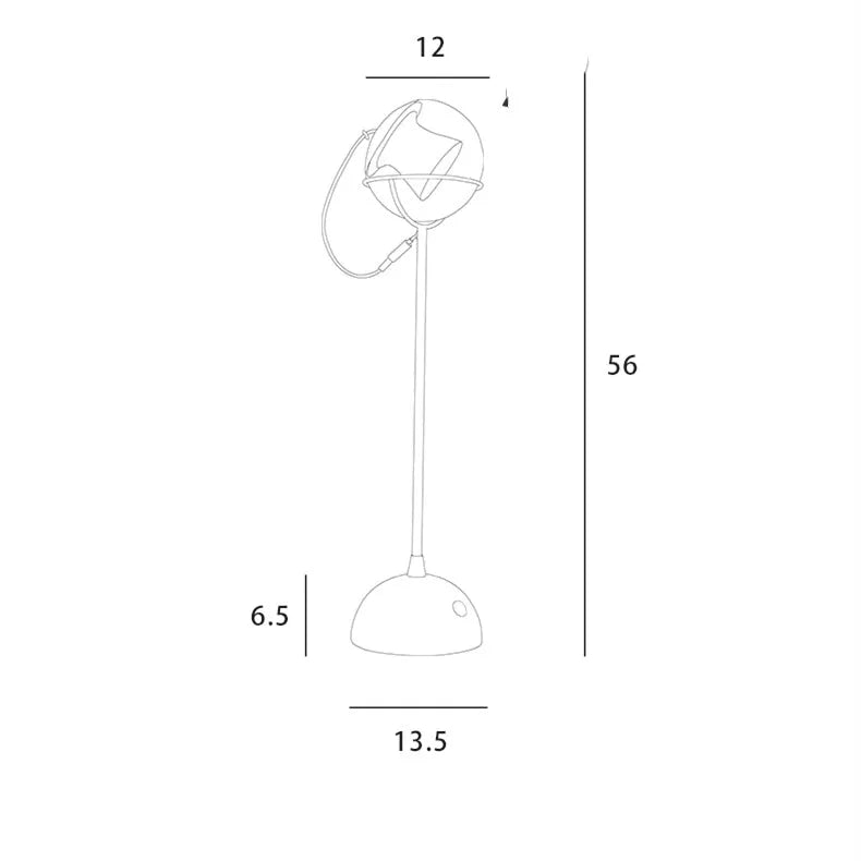 Light luxury creative glass lampshade dimmable desk lamp with LED and touch switch on a desk