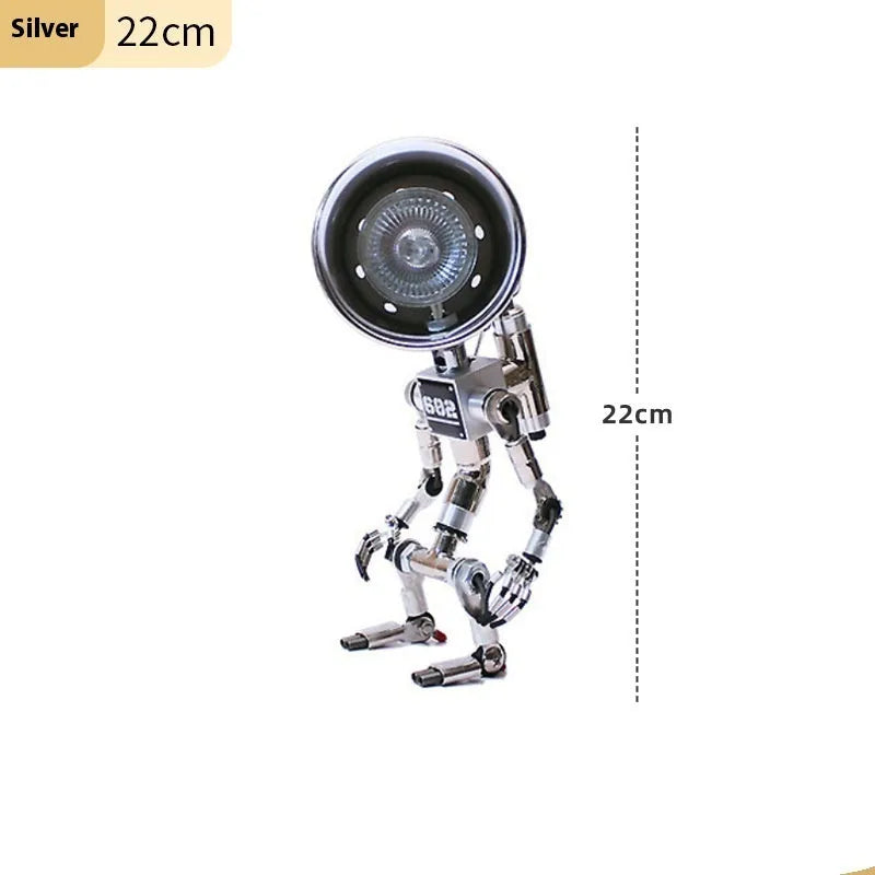 Silver copper robot atmosphere light with custom graphics in 22cm or 29cm size