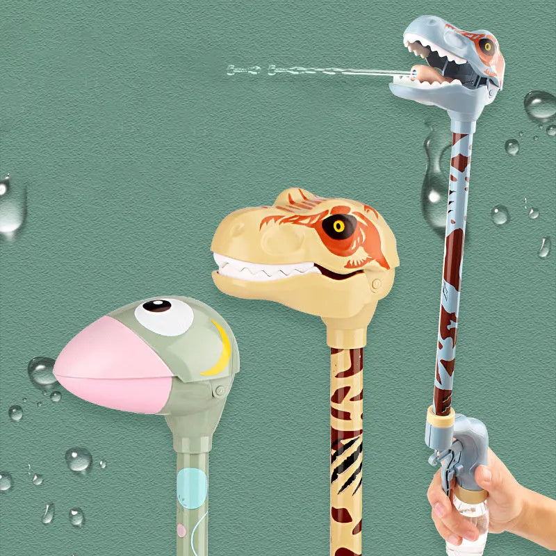 Long-necked dinosaur water gun toy in soft foam, 48cm size, children's summer squirt gun