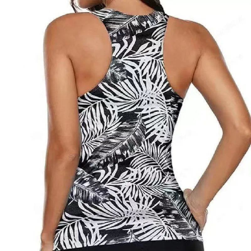Women's fashion bikini swimsuit with a split bow detail on the front, shown in multiple colour options.