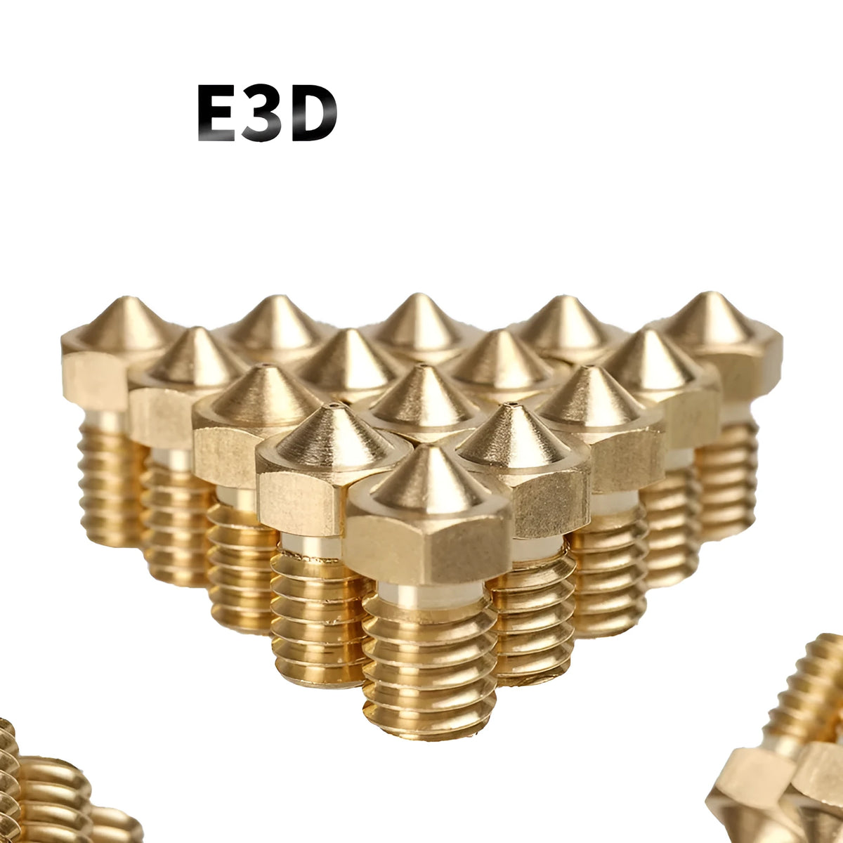 Brass 3D printer nozzle M6 threaded smooth E3D nozzle parts 12.5x7mm