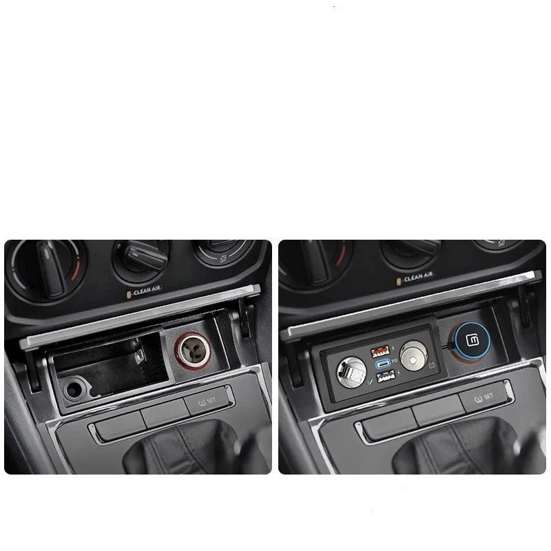 Car cigarette lighter charger with QC3.0 fast charging for Volkswagen vehicles