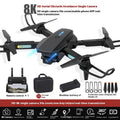 S138 black folding obstacle avoidance drone with dual camera and carbon fibre appearance on display