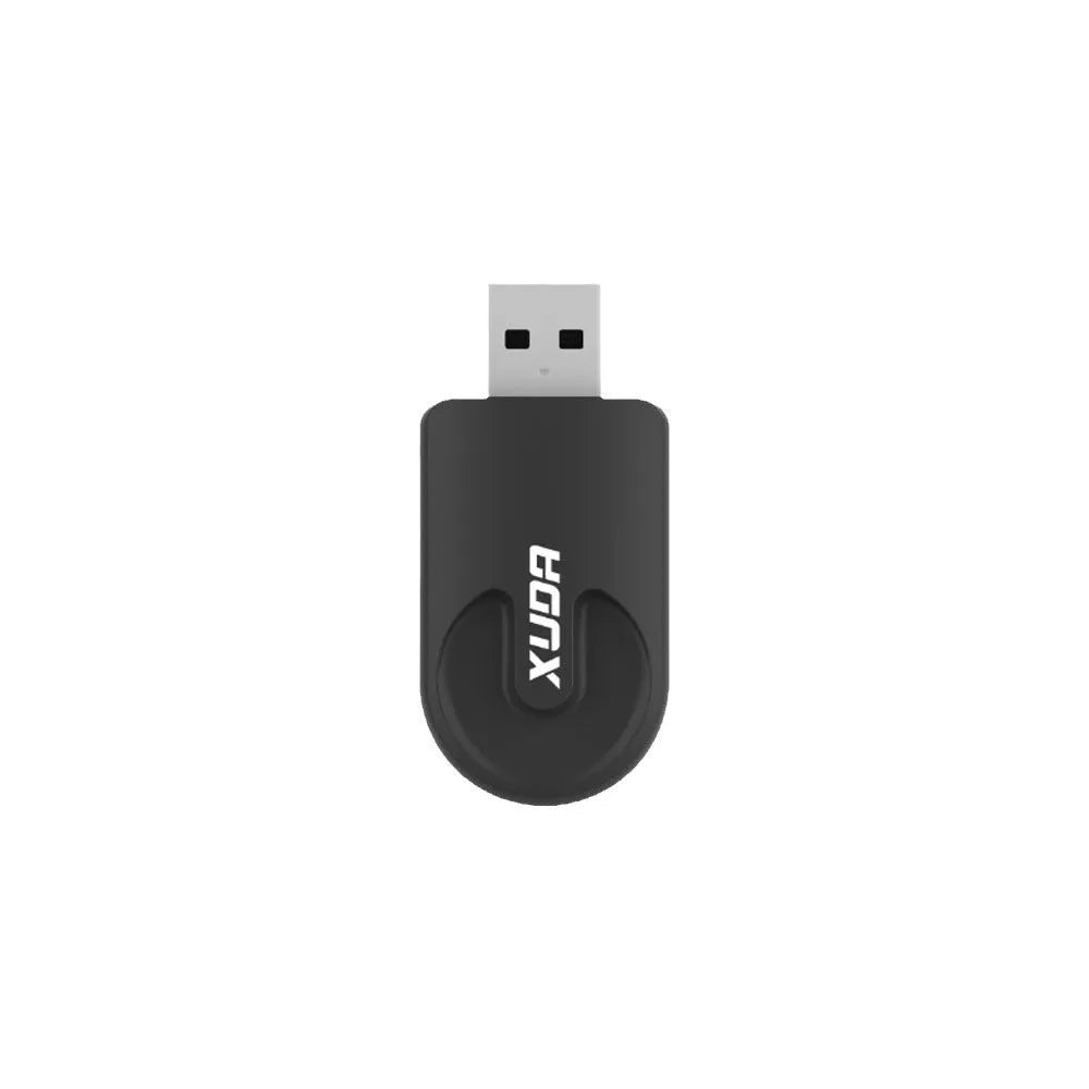 Small black Mini 2-in-1 CarPlay wireless USB adapter showing compact size and USB connector.