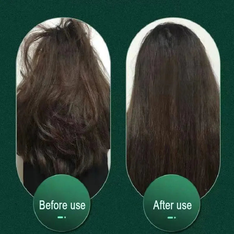 Red dual-purpose hair straightener and curling tong with tourmaline ceramic plates