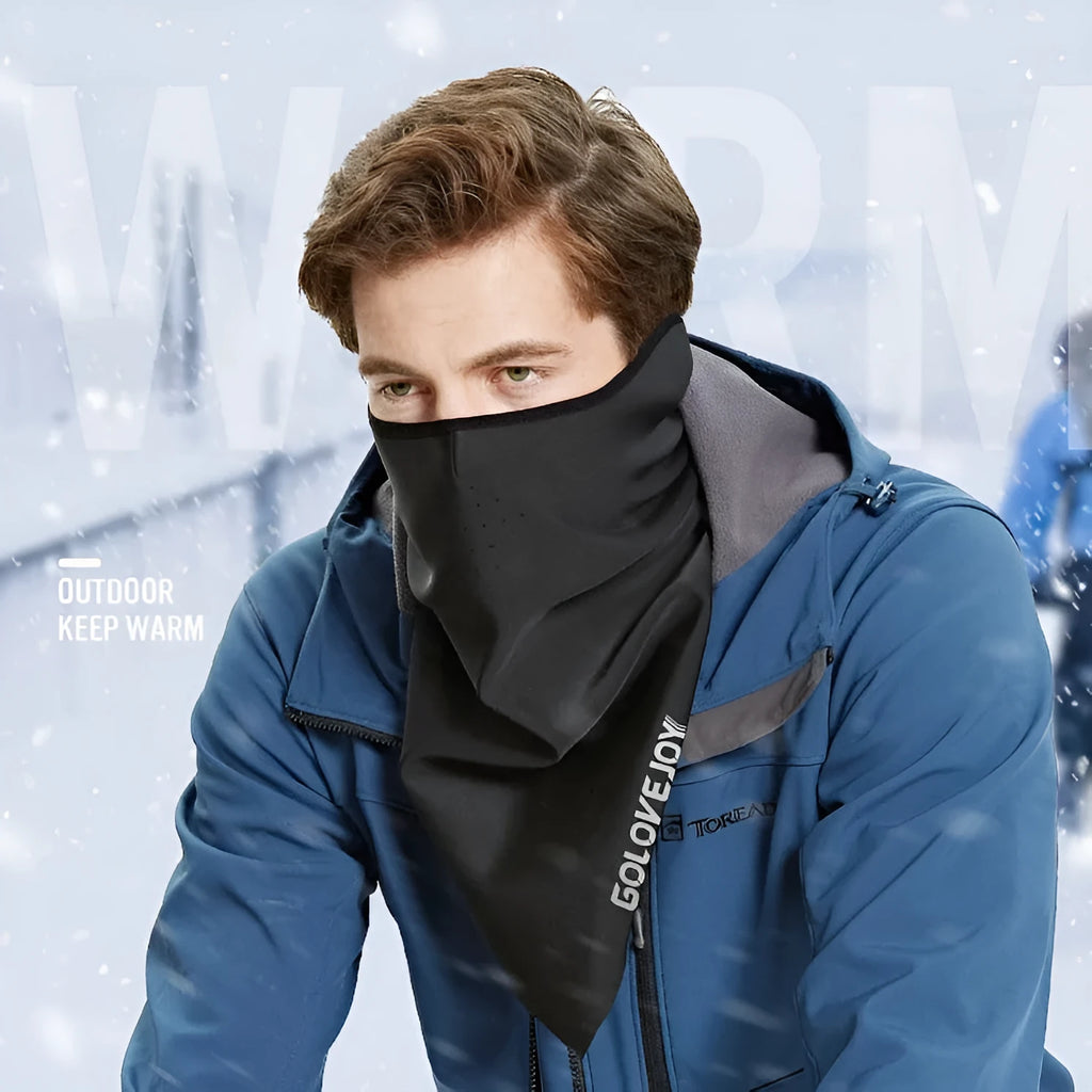 Winter cycling mask in TJ15 dark gray made from spandex Lycra with polar fleece