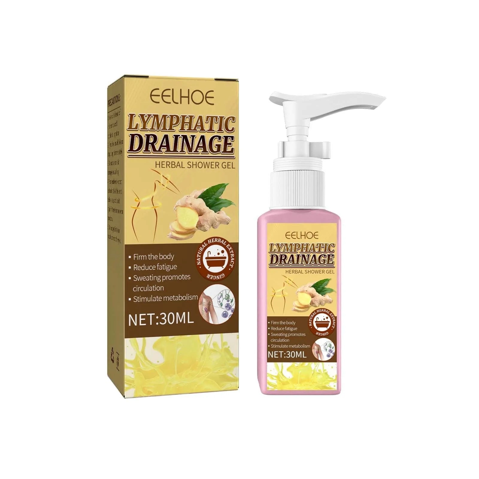 Gentle Cleansing Soft Ginger Slimming Shower Gel 30ml in bottle