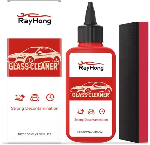 Car glass oil film cleaner with red sponge for windscreen use