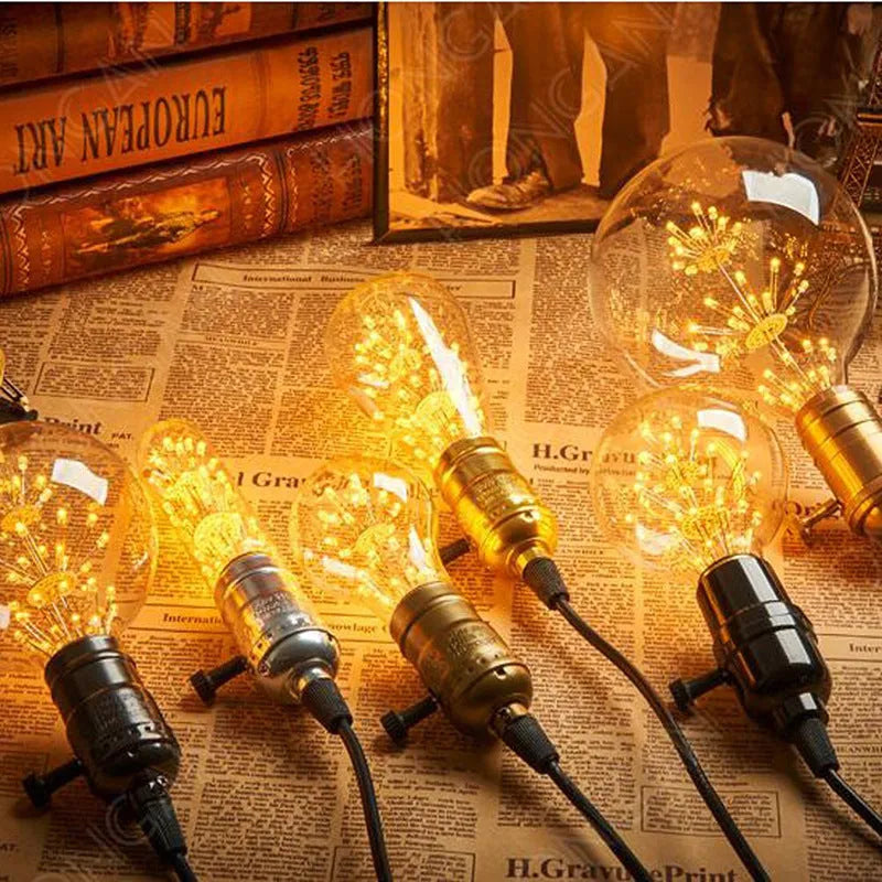 Gypsophila LED decorative bulb G80 E27 screw base warm yellow 2300K aluminium glass