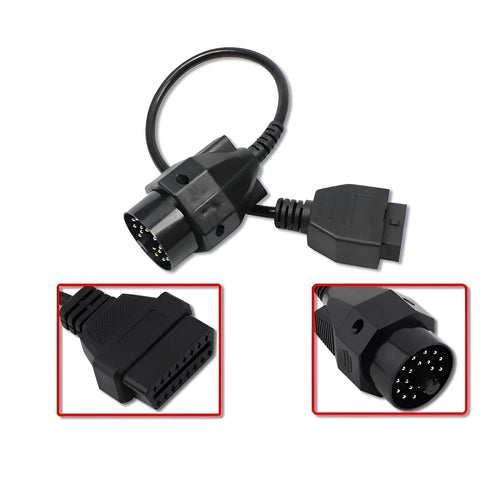 BMW OBD2 diagnostic adapter cable with 20-pin and 16-pin connectors