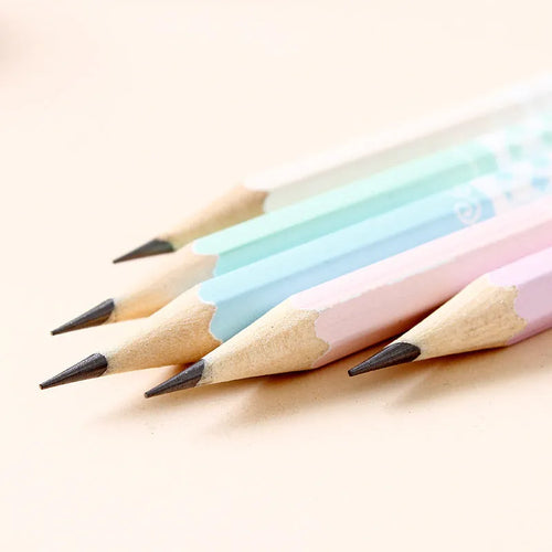 Basswood thermal transfer pencil with hexagonal six-angle design, 50-piece barrel packaging