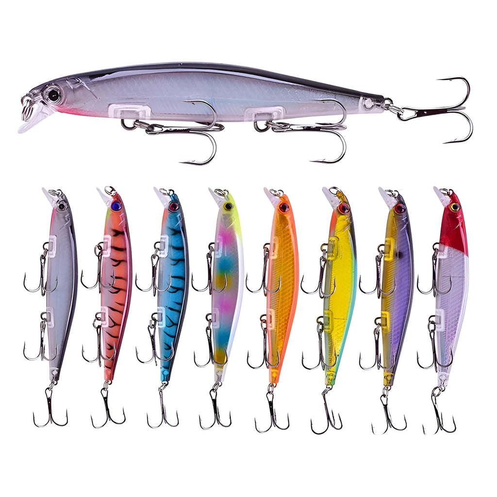 Tossing Submerged Suspended Mino fishing lure, 11cm long 13.5g hard bait in Colour A.
