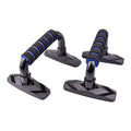 Diamond push up bars in blue, red, grey, and black colours with PP sponge handles for strength training